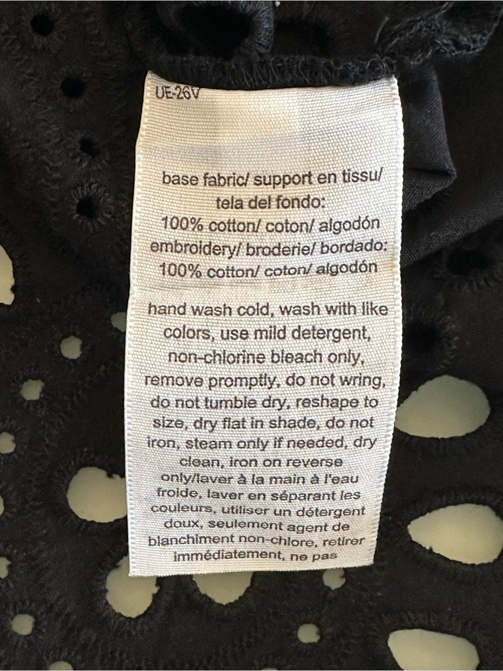 Tommy Hilfiger | Black Cotton Embroidered Blouse / Top | Size XL - Picture 14 of 16